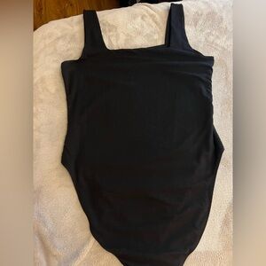 Old Navy Black cotton square neckline body suit
